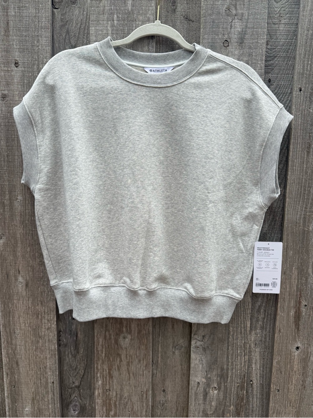 Athleta Heathered Light Gray Crewneck Tank
